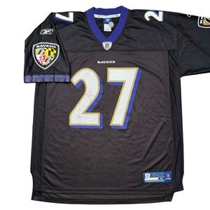 VTG Baltimore Ravens Ray Rice #27 Men’s Black On-Field NFL Football Jersey XL